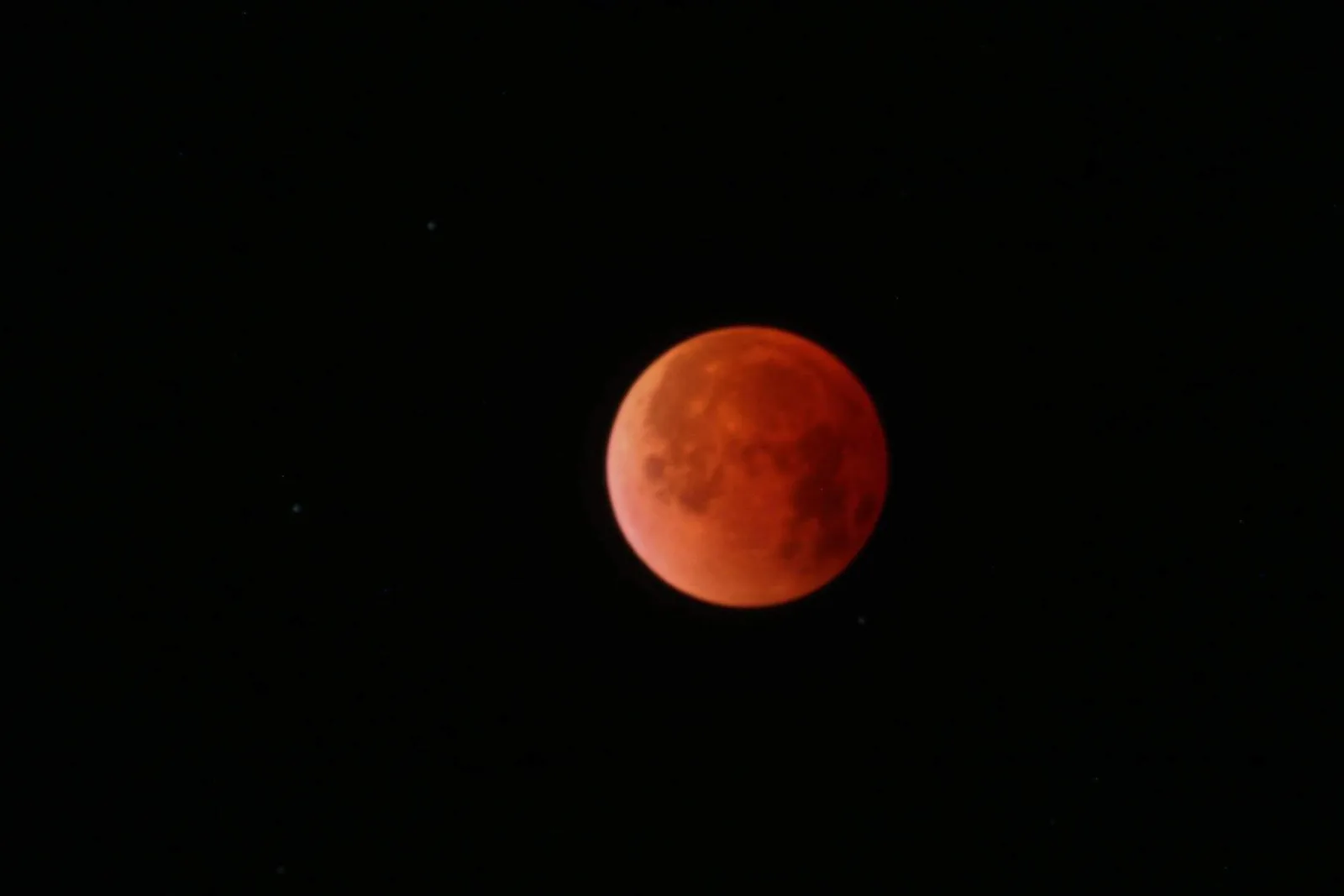 The Moon turned copper-red during a total lunar eclipse